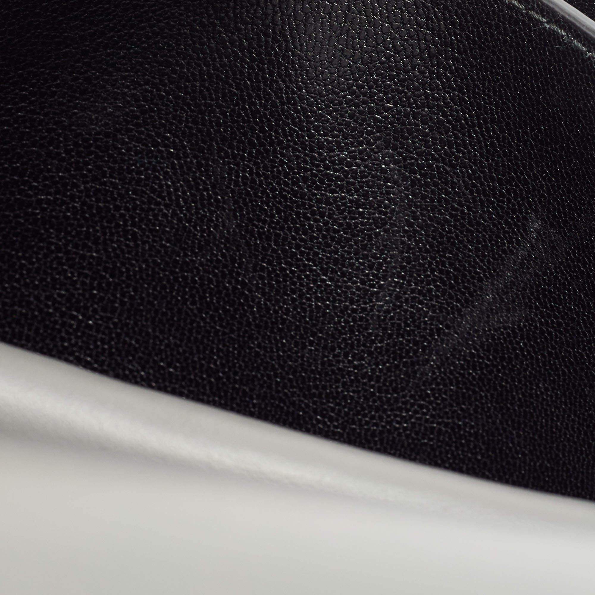 Prada Black/Grey Saffiano Leather Cahier Flap Shoulder Bag 12
