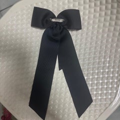 Prada Black Grosgrain Ribbon Brooch with Crystal Star – Boxed Collector’s Piece