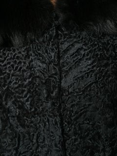 Prada Black Jacquard Astrakhan Coat size 42IT