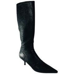 Prada Black Knee High Boots