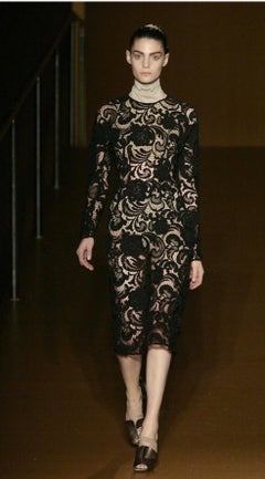 Prada Black Lace Dress Runway Fall 2008