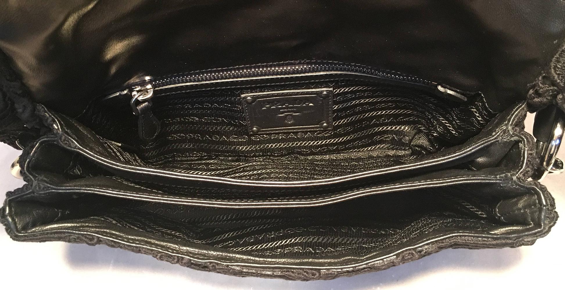 black lace handbag