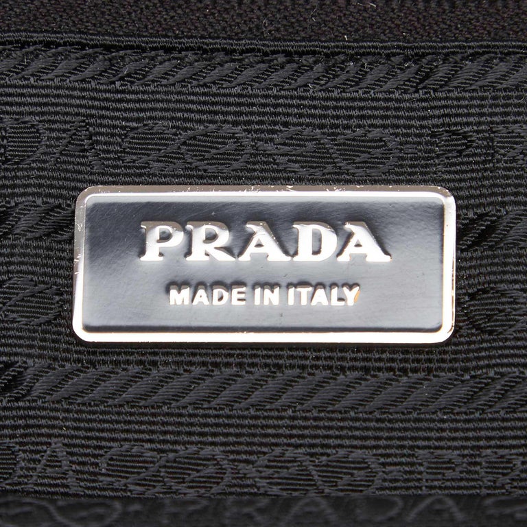 Prada Black Leather Baguette For Sale at 1stDibs
