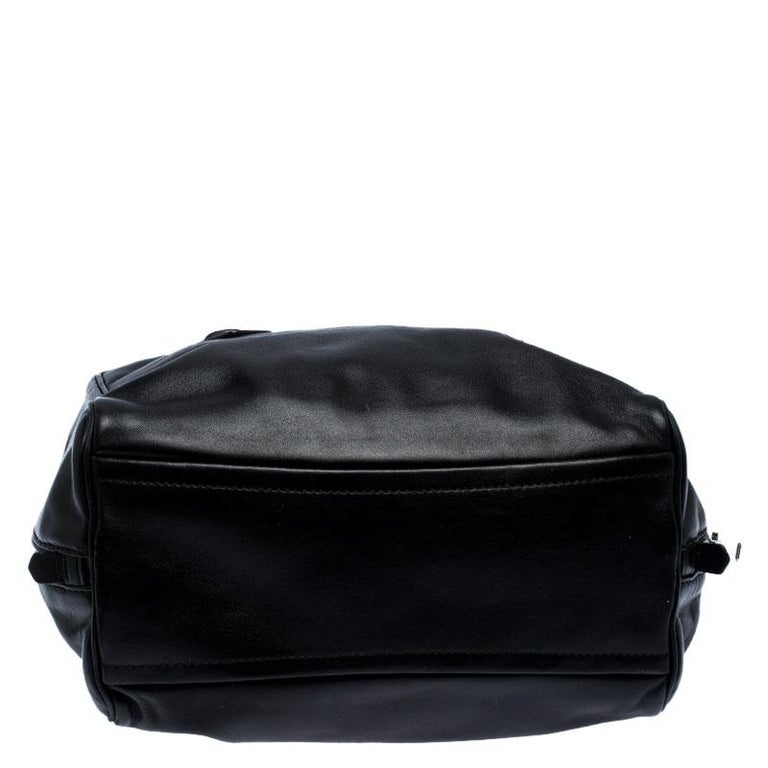 Prada Black Leather Bauletto Bag at 1stDibs