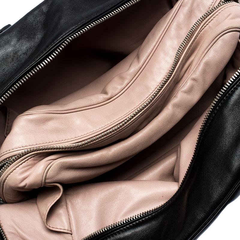 Prada Black Leather Bauletto Bag 4