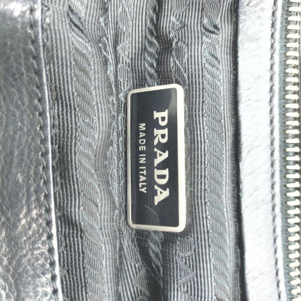 Prada Black Leather Belt Motif Shoulder Bag 862418 5