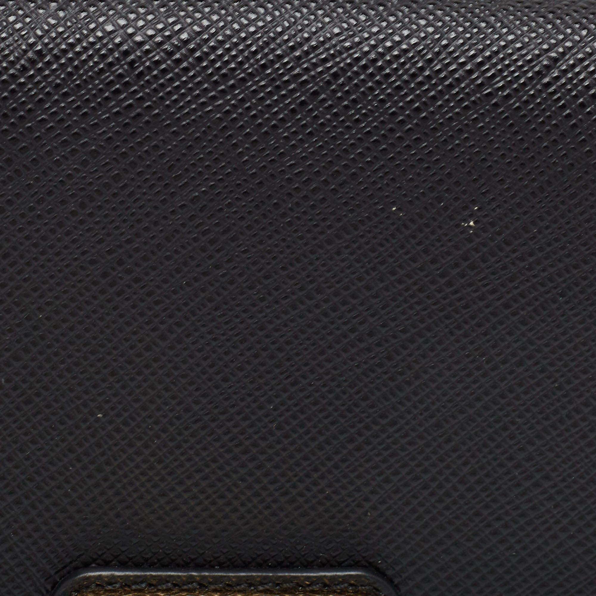 Prada Black Leather Bifold Wallet 4