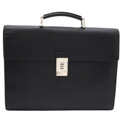 Cartella business in pelle nera di Prada