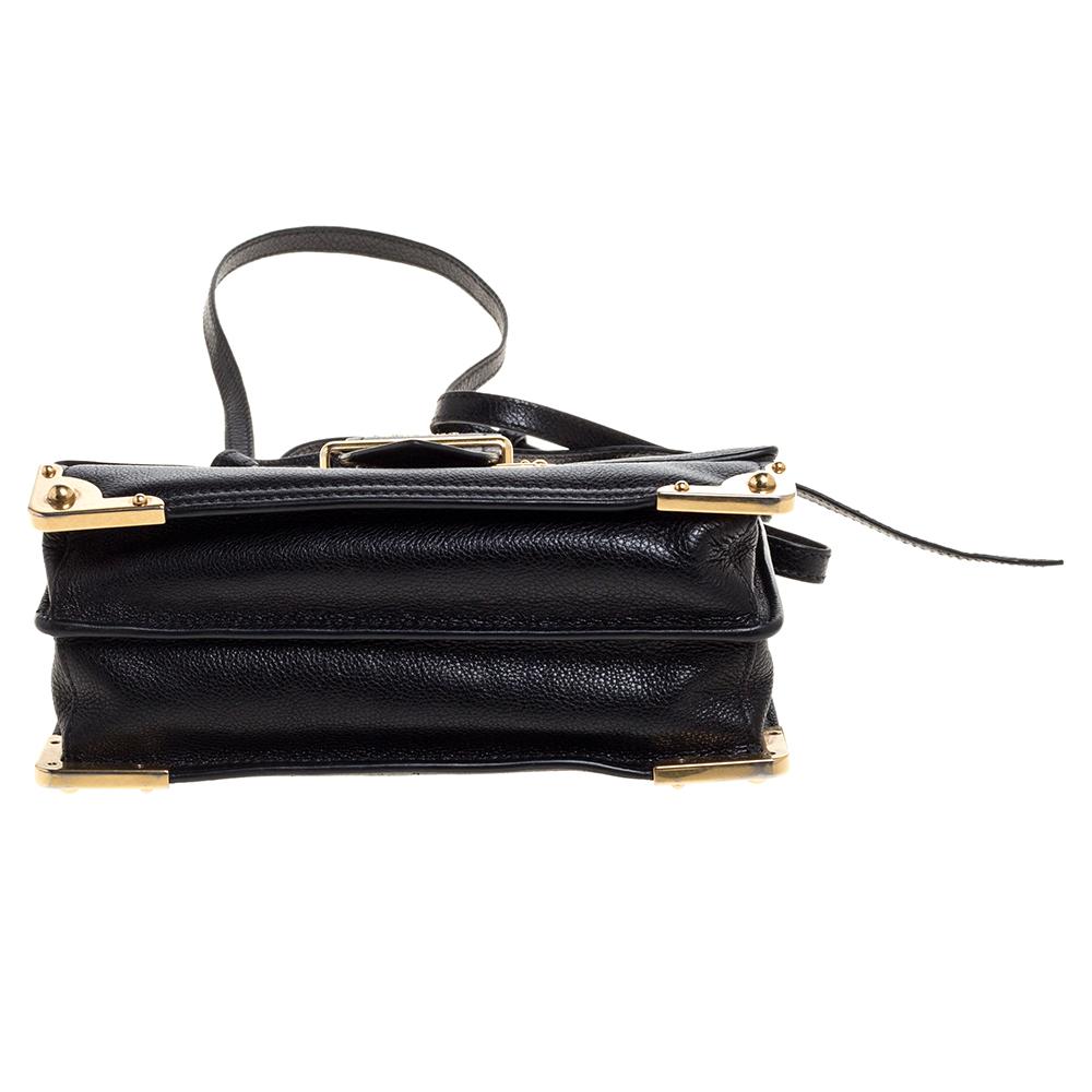 Prada Black Leather Cahier Flap Shoulder Bag 1
