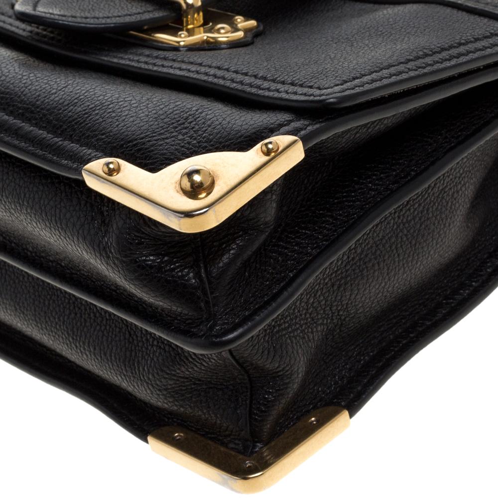 Prada Black Leather Cahier Flap Shoulder Bag 2