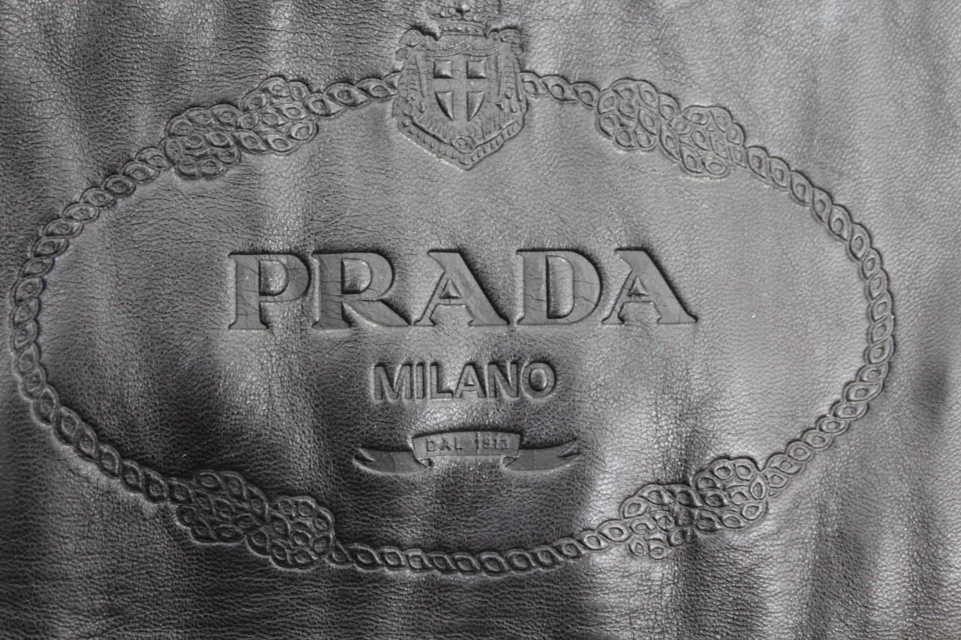 Women's Prada Black Leather Clutch Bag