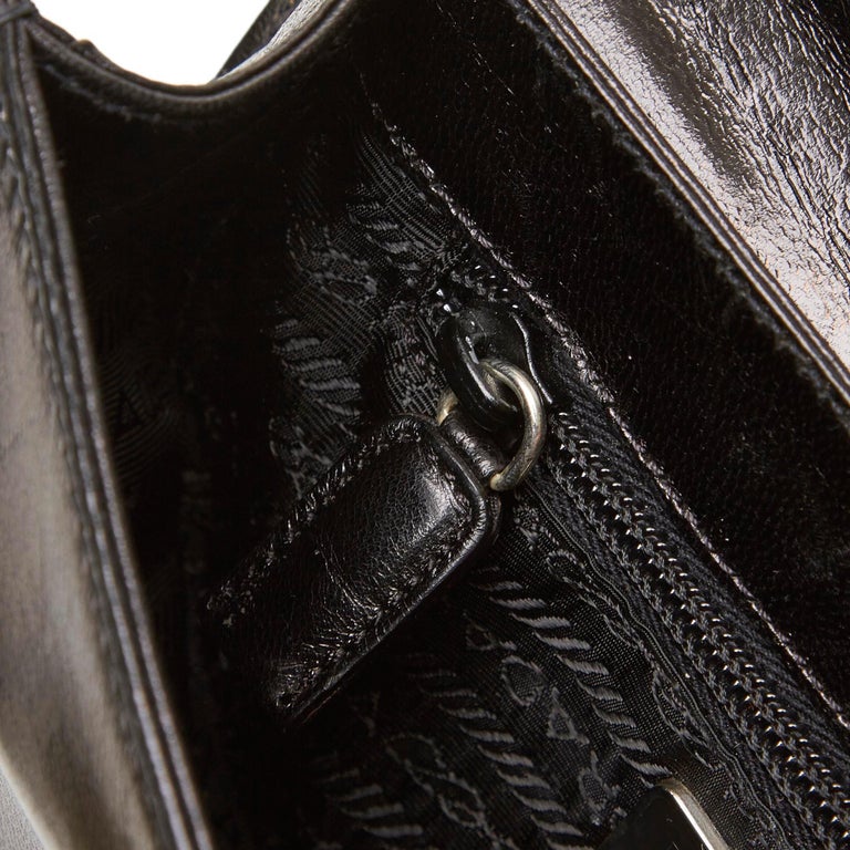 Prada Black Leather Crossbody Bag at 1stDibs