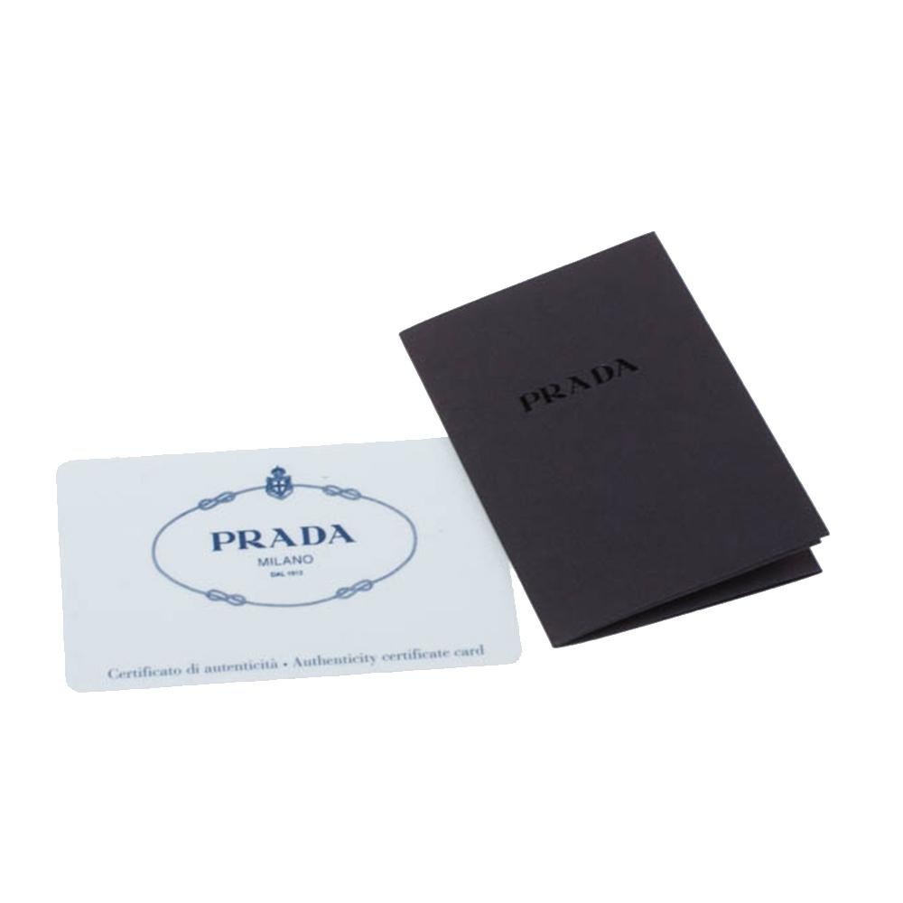 Prada Black Leather Double Pocket Shoulder Bag 6