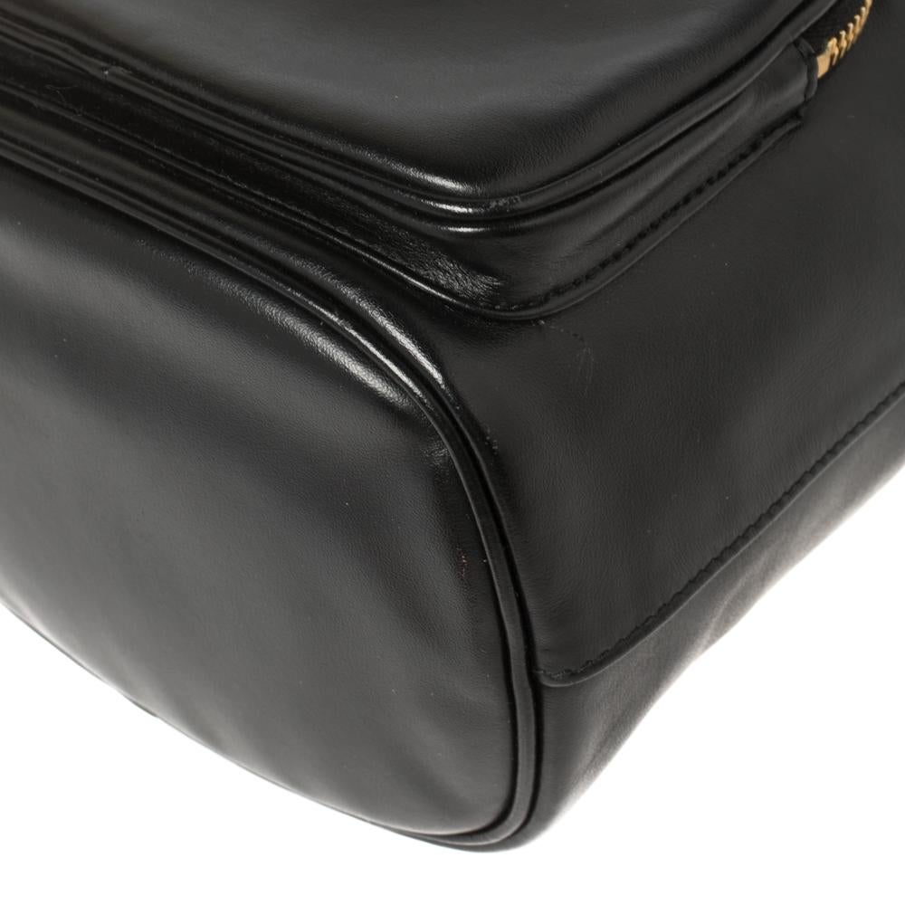 Prada Black Leather Duet Bucket Shoulder Bag 1