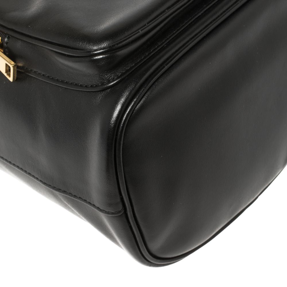 Prada Black Leather Duet Bucket Shoulder Bag 3