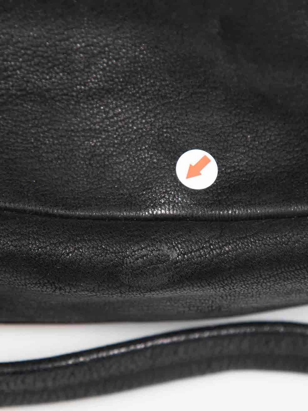 Prada Black Leather Embellished Shoulder Bag For Sale 3