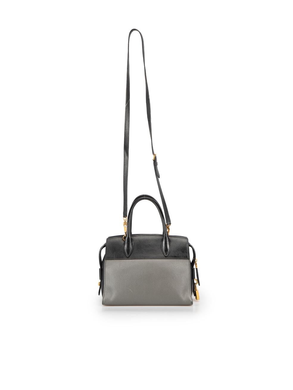 Prada Black Leather Esplanade Handbag In Good Condition For Sale In London, GB