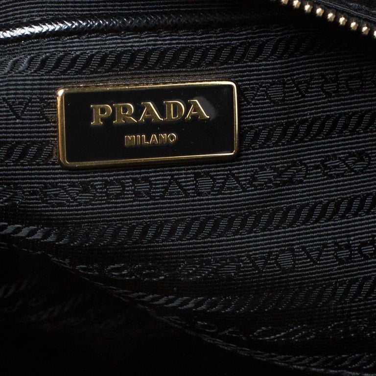 Prada Black Leather Executive Double Zip Tote at 1stDibs