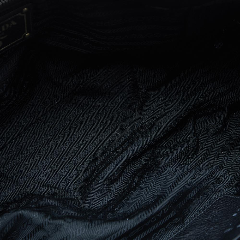 Prada Black Leather Flap Satchel 6