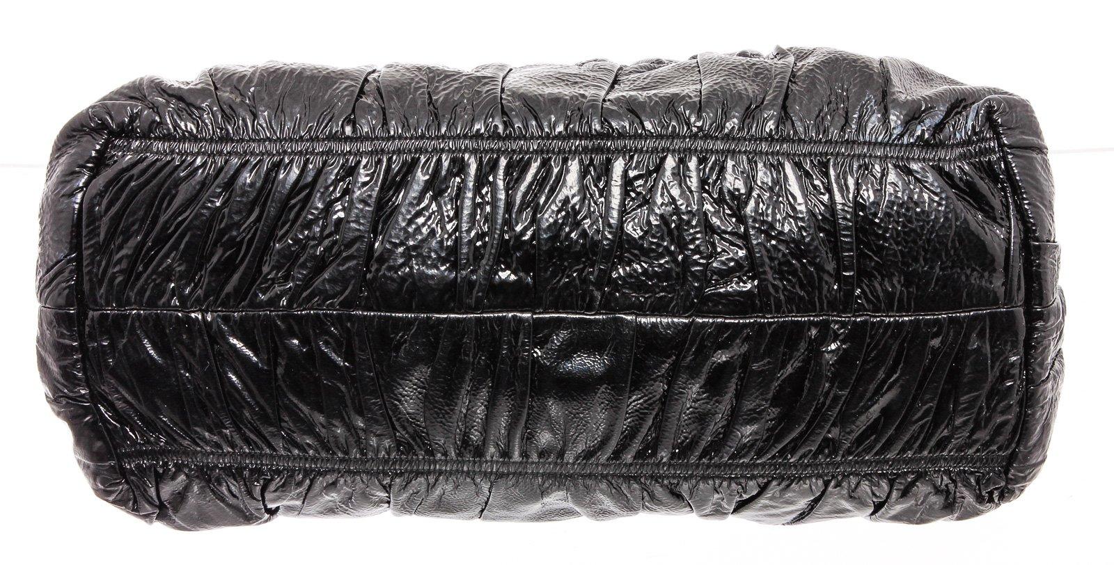 Prada Black Leather Gaufre Shoulder Bag 2