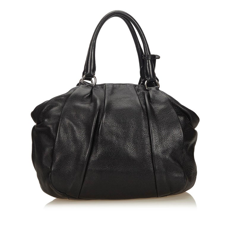 Prada Black Leather Handbag at 1stDibs