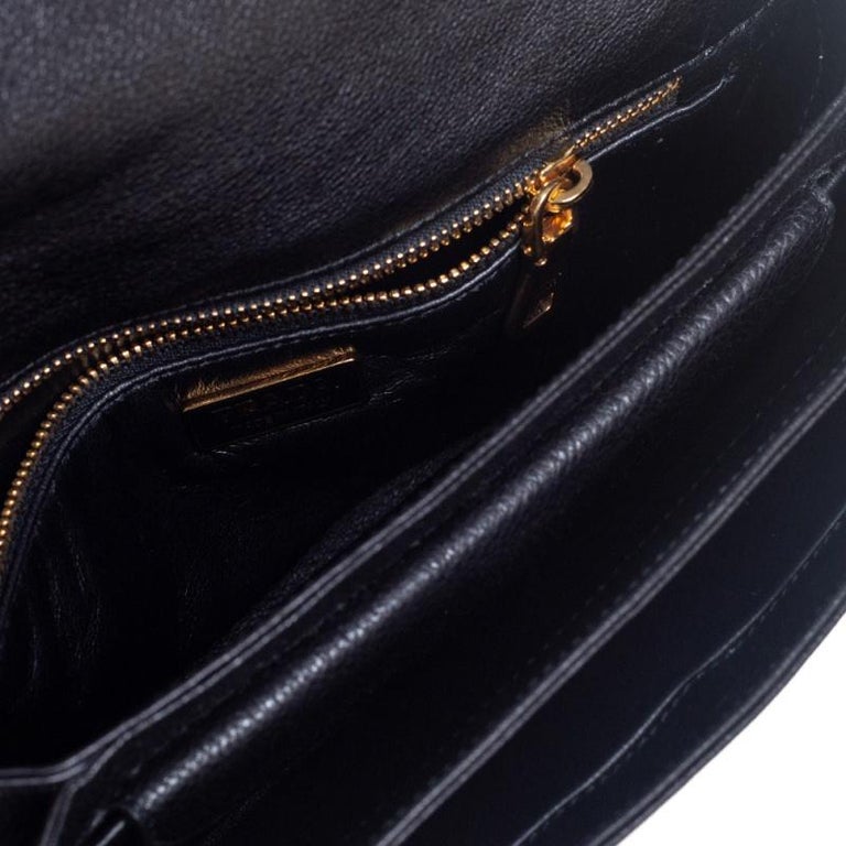 Prada Black Leather Hawaii Chain Flap Crossbody Bag at 1stDibs
