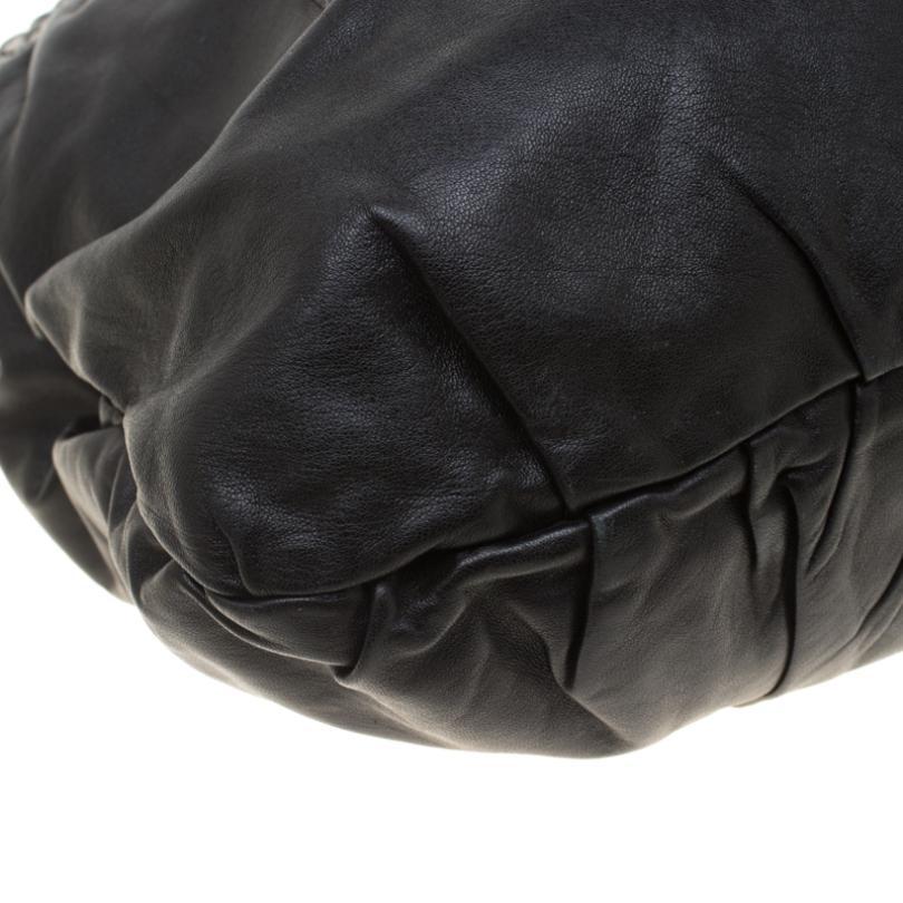 Prada Black Leather Hobo 1