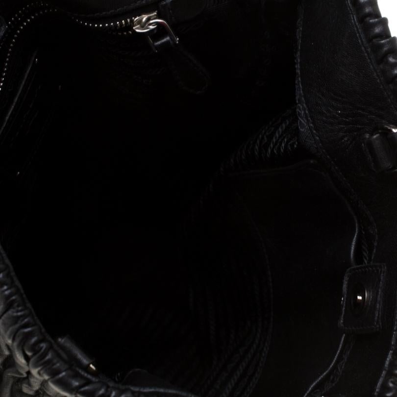Prada Black Leather Hobo 3
