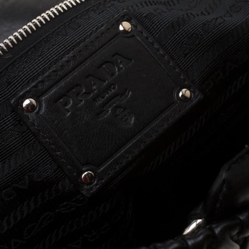Prada Black Leather Hobo 5