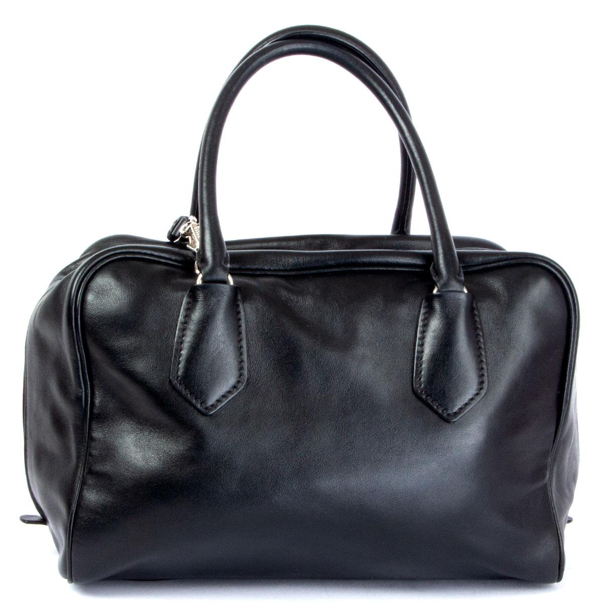 Black PRADA black leather INSIDE MEDIUM Shoulder Bag
