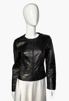 Prada black leather jacket