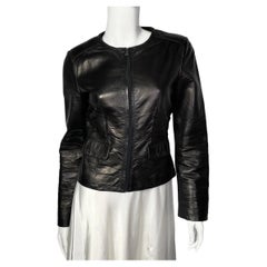 Prada black leather jacket