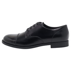 Used Prada Black Leather Lace Up Derby Size 40