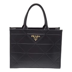 Prada Black Leather Large Symbole Tote Prada Black Leather Large Symbole Tote
