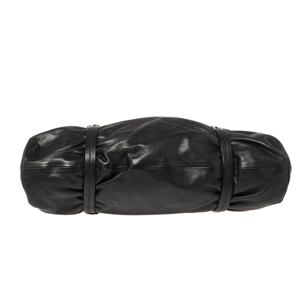 Prada Black Leather Pushlock Shoulder Bag 1