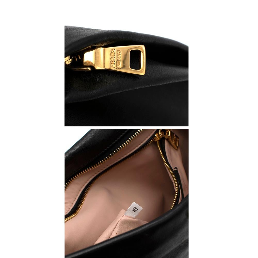Prada Black Leather Runway Flame Pouch In Excellent Condition In London, GB