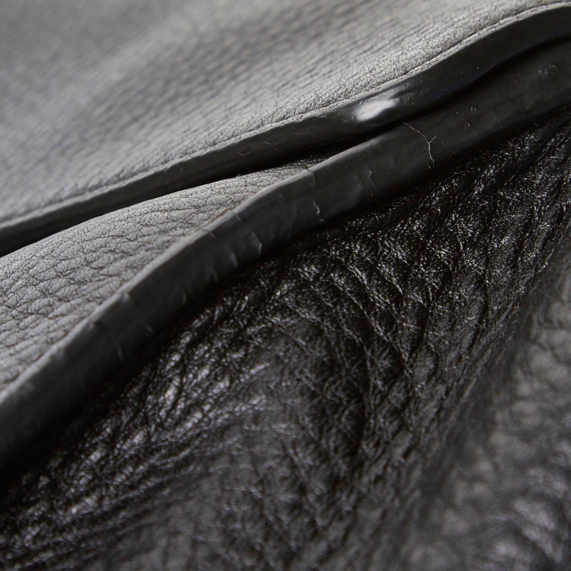 Prada Black Leather Satchel For Sale 5