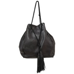 Vintage Prada black leather satchel