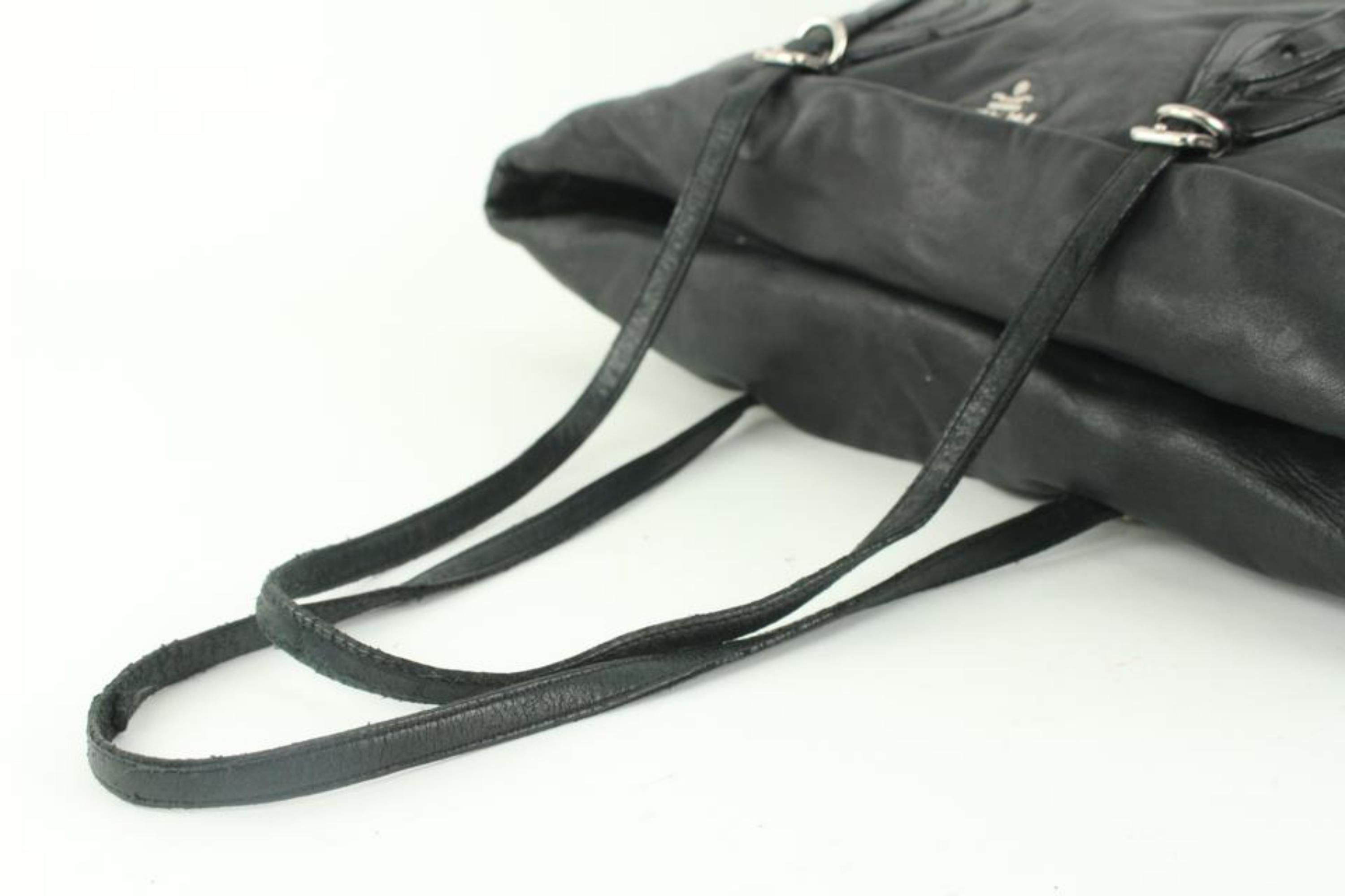 Donna Prada Borsa Tote in pelle nera 14p19 in vendita