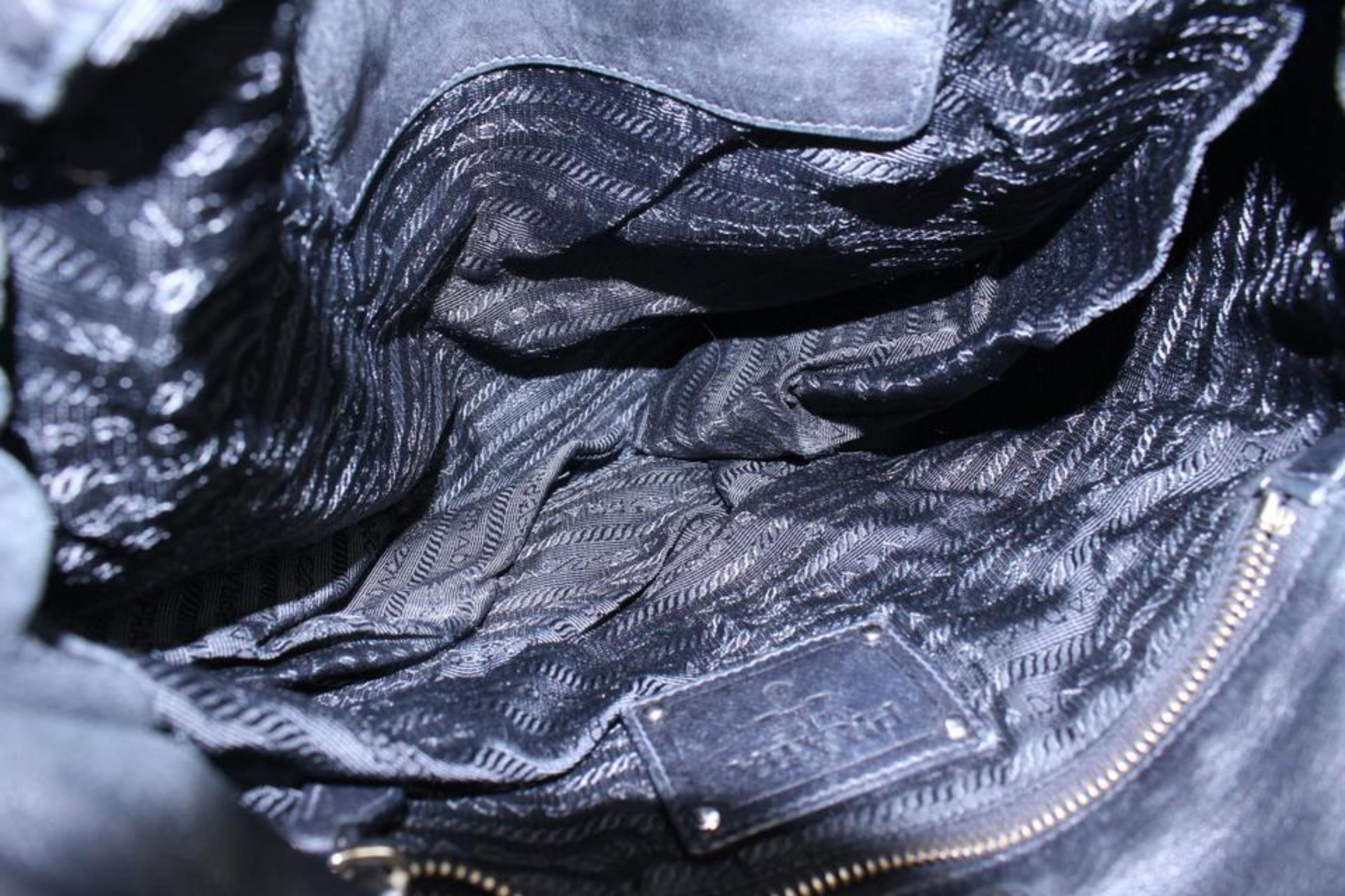 Prada Black Leather Shopper Tote Bag 14p19 For Sale 3