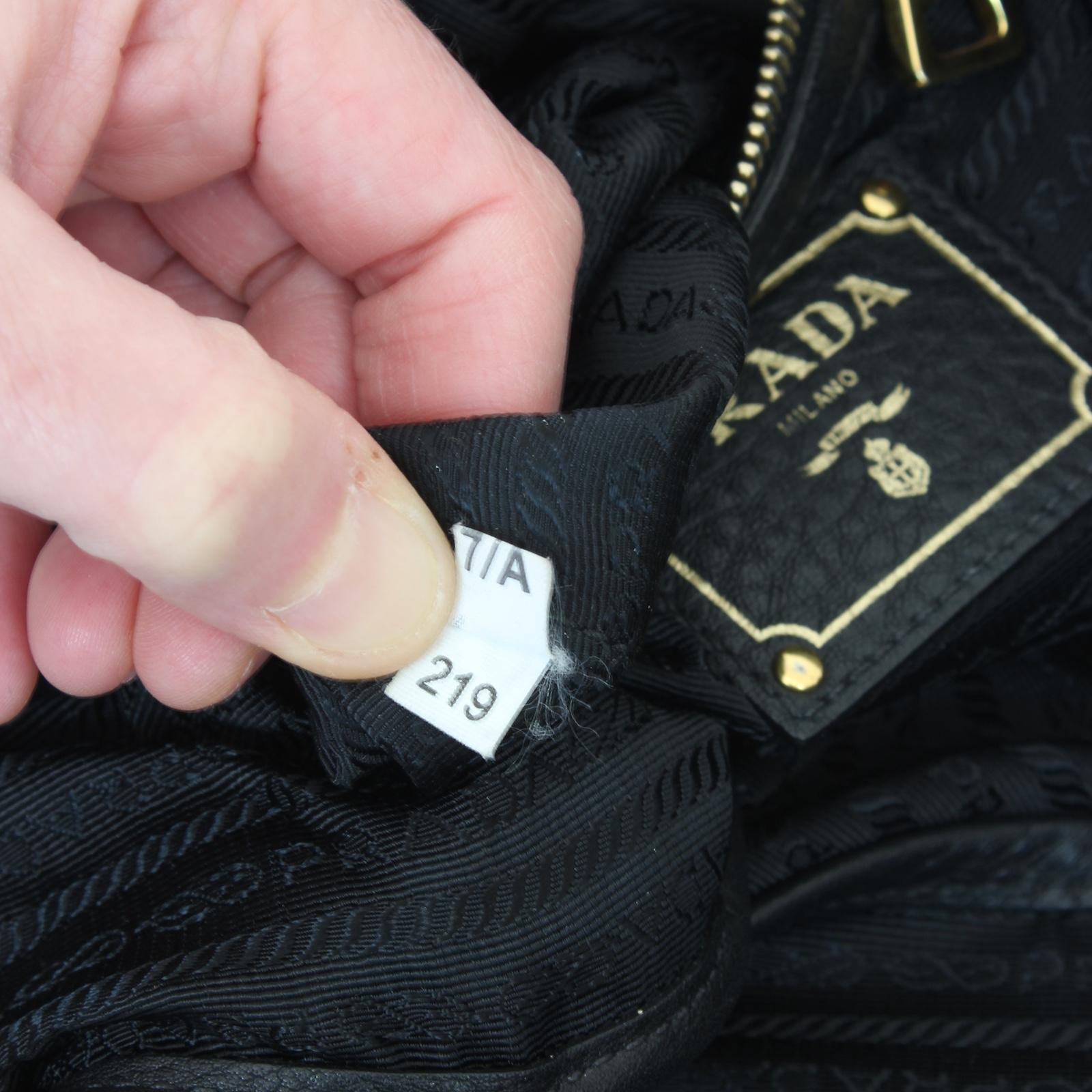 Prada Black Leather Shopper Tote Bag 2000s 4