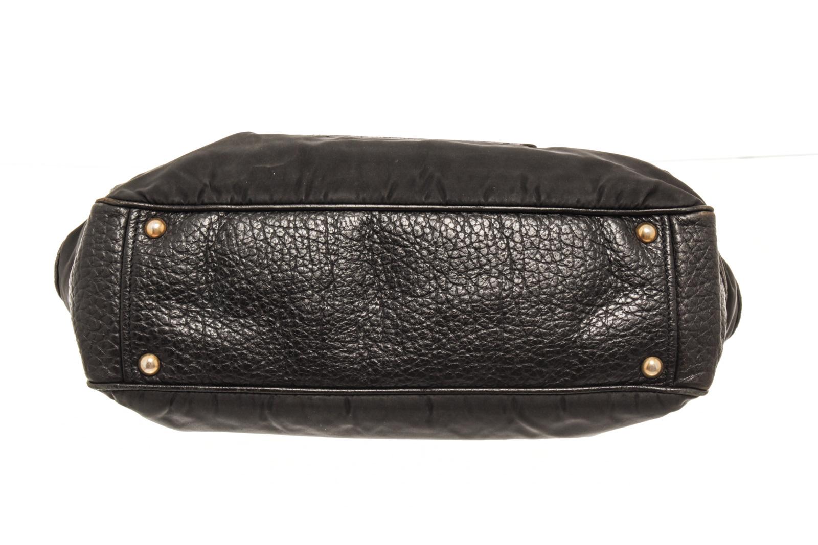 Women's Prada Black Leather Shoulder Bag For Sale
