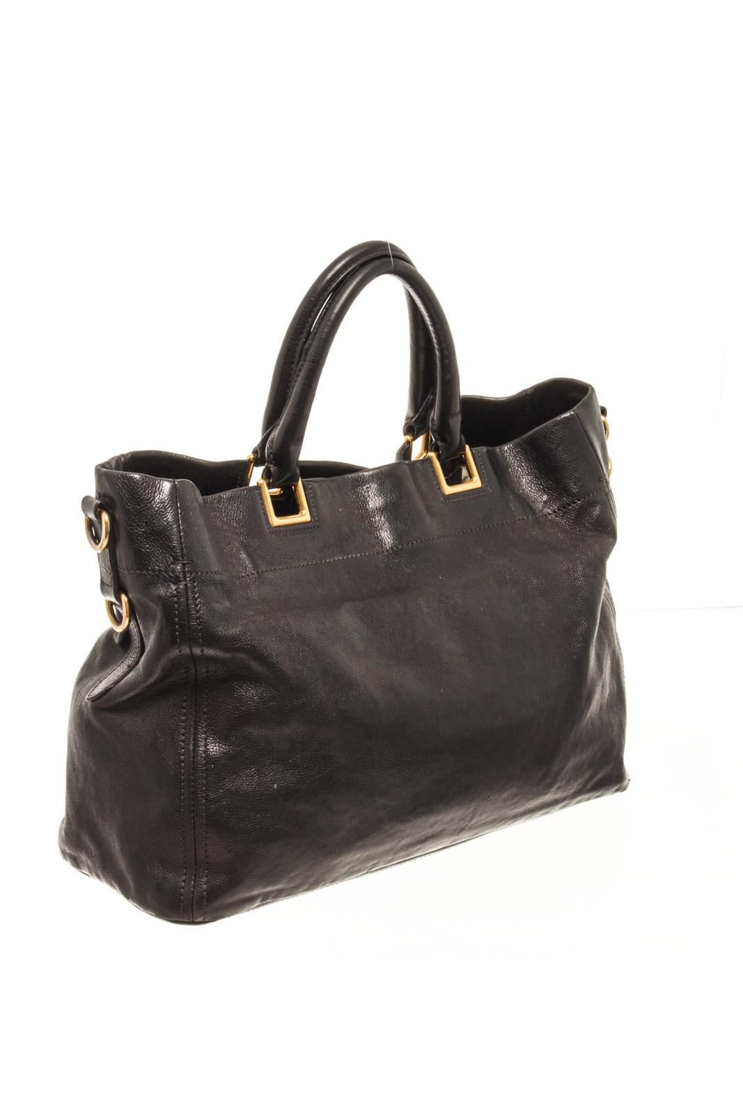 Women's Prada Black Leather Shoulder Bag
