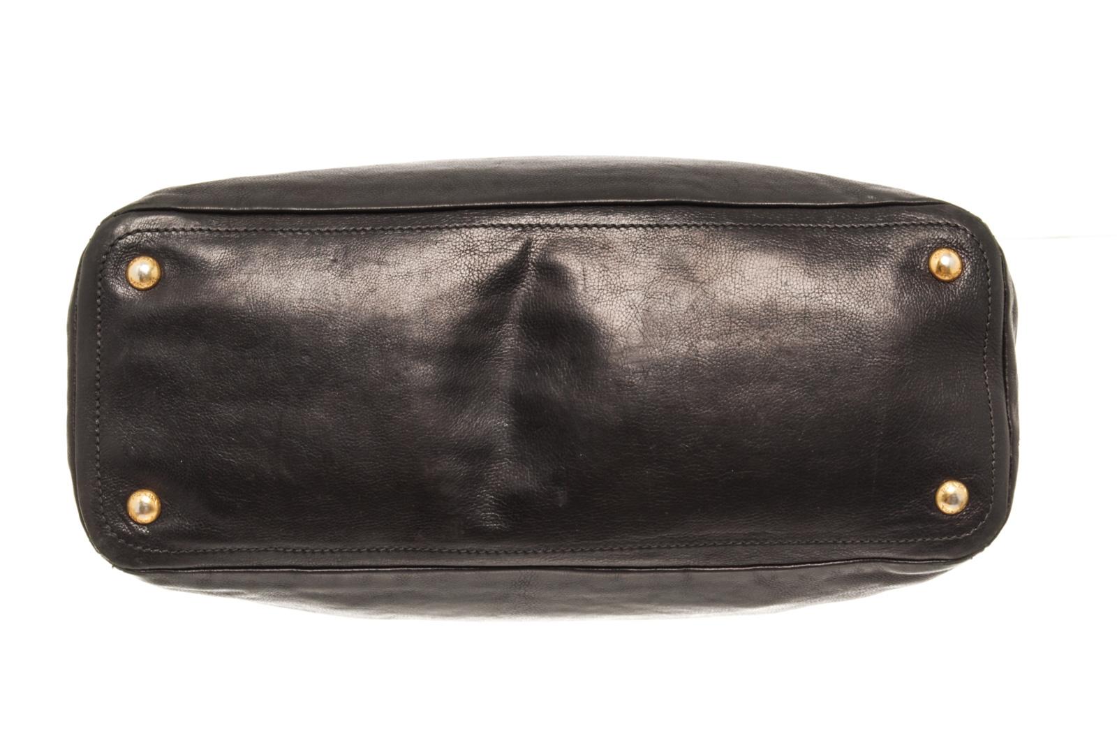 Prada Black Leather Shoulder Bag 1