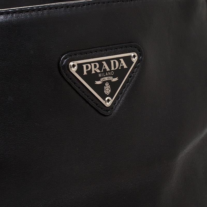 Women's Prada Black Leather Shoulder Bag