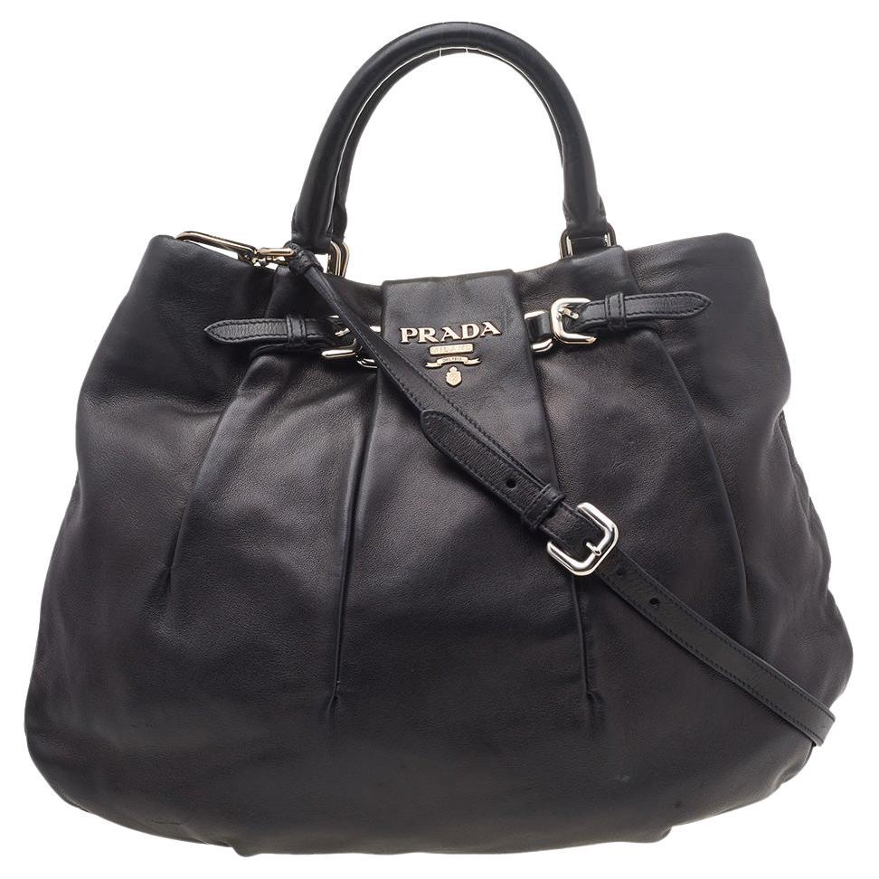 Prada Black Leather Shoulder Bag