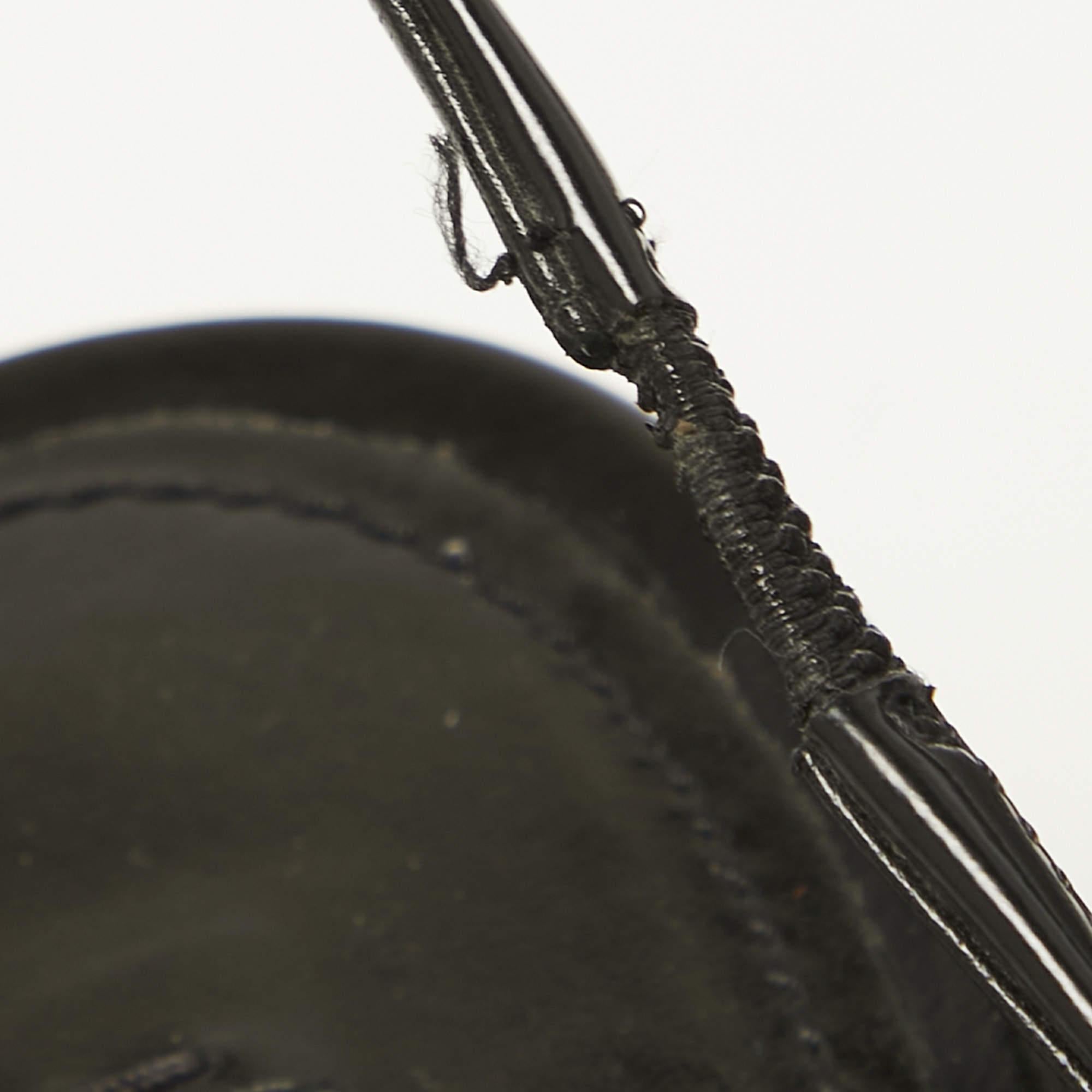 Prada Black Leather Slingback Pumps Size 37.5 2