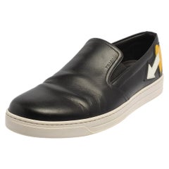 Prada Black Leather Slip on Sneakers Size 41.5