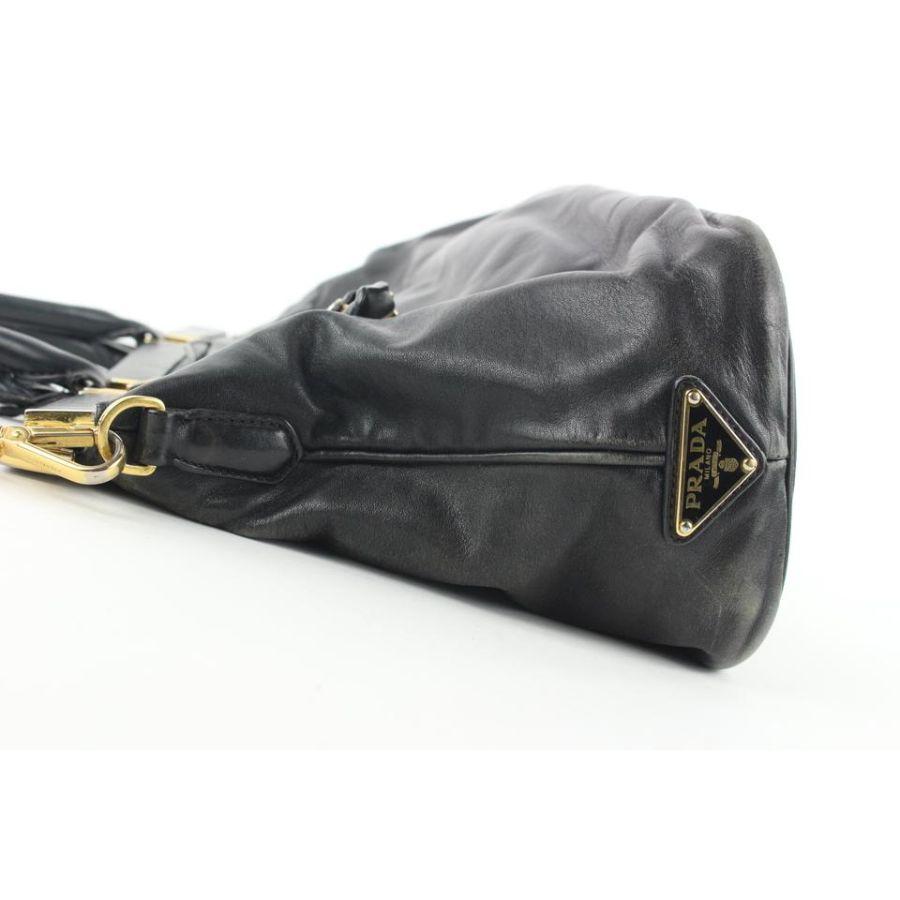 Prada Black Leather Top Handle 2way Shoulder Bag 48pr125 For Sale 4