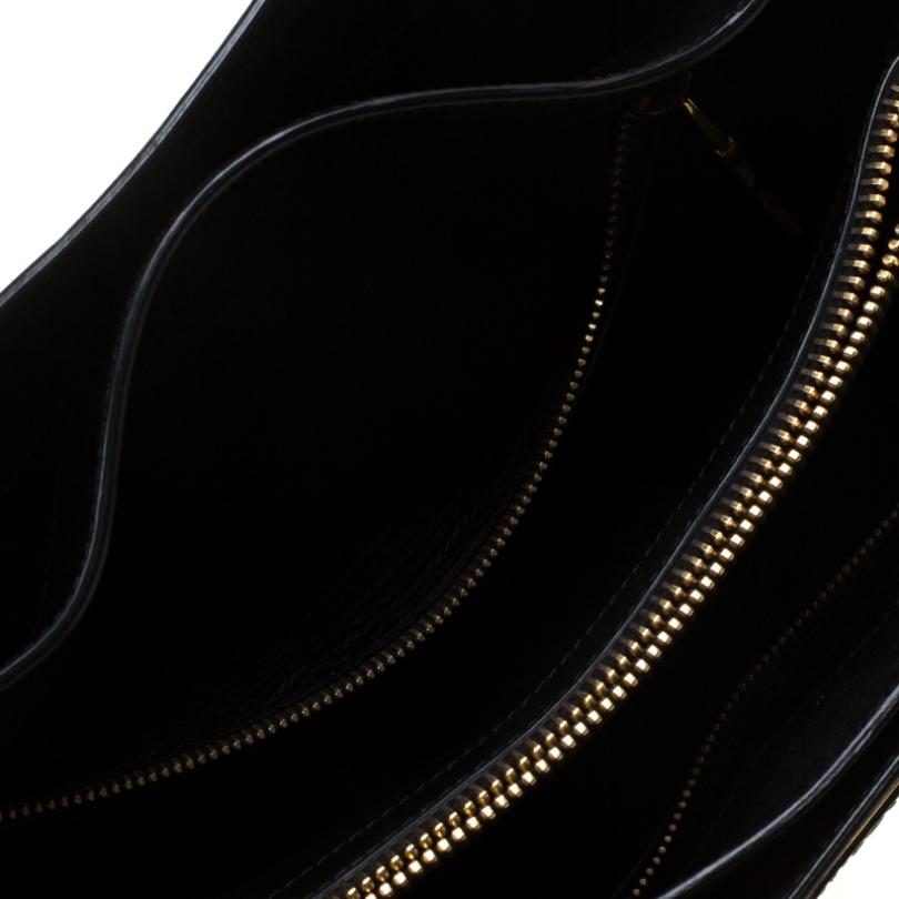 Prada Black Leather Top Handle Bag 6